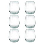 Gobelet souffl bouche en verre recycl transparent