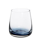 Gobelet en verre infus bleu et transparent