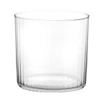 Gobelet en verre strié transparent Gobelet en verre strié transparent