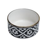 Grand bol droit noir dor d14cm