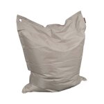 Grand coussin uni maxi taupe