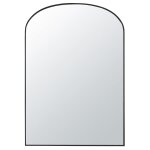 Grand miroir arche en mtal noir 118x170