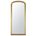 Grand miroir rectangulaire arrondi  moulures dores 86x198