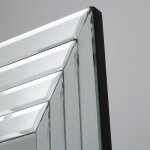 Grand miroir rectangulaire biseaut argent 200x120