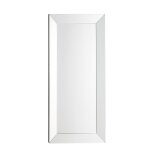 Grand miroir rectangulaire biseaut argent 80x165