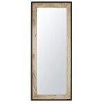 Grand miroir rectangulaire en bois de manguier et métal noir 70x170 Grand miroir rectangulaire en bois de manguier et métal noir 70x170