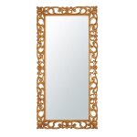 Grand miroir rectangulaire en bois de teck 100x198
