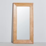Grand miroir rectangulaire � moulures en bois de manguier