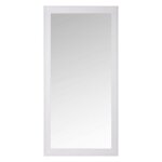 Grand miroir rectangulaire � moulures en bois de paulownia blanc 90x180