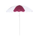 Grand parasol bicolore polyester 210x160cm bordeaux