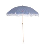 Grand parasol ray� polyester 210x180cm bleu