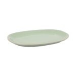 Grand plat de fte en grs vert 41 cm