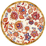 Grand plat de service rond 35, 5 cm en imprimé fleurs indiennes Grand plat de service rond 35, 5 cm en imprimé fleurs indiennes