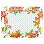 Grand plateau en melamine  poignes imprim de grenades 55 cm