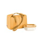 Grand sac isotherme jaune  bandoulire et bote hermtique bio