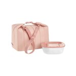 Grand sac isotherme rose  bandoulire et bote hermtique bio