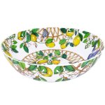 Grand saladier en mlamine pure 31 cm en imprim citrons