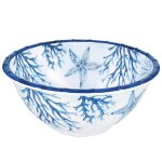 Grand saladier profond en mélamine 25 cm en imprimé coraux Grand saladier profond en mélamine 25 cm en imprimé coraux