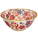 Grand saladier profond en mélamine 25 cm en imprimé fleurs indiennes Grand saladier profond en mélamine 25 cm en imprimé fleurs indiennes