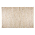 Grand tapis en coton et jute tissé beige 200x300cm Grand tapis en coton et jute tissé beige 200x300cm