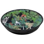 Grande assiette creuse mlamine 23 cm avec des motifs jungle