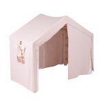 Grande maison avec échelle pliable pour enfants blanc, tente rose Grande maison avec échelle pliable pour enfants blanc, tente rose