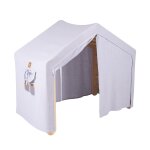 Grande maison avec échelle pliable pour enfant naturel, tente gris - bleu Grande maison avec échelle pliable pour enfant naturel, tente gris - bleu