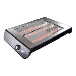 Grille - pain plat acier bross et noir