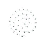 Guirlande coton 500 bleu