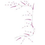 Guirlande de fleurs en verre rose 90cm