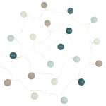 Guirlande lumineuse boules en coton multicolore 20leds l360