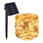 Guirlande lumineuse solaire 100 micro leds cuivre cuivre 11, 5m