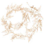 Guirlande de nol feuilles beige dor l170