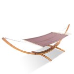 Hamac avec auvent sur support 3, 15 m en bois chocolat Hamac avec auvent sur support 3, 15 m en bois chocolat