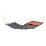 Hamac  barre avec coussin en tissu gris