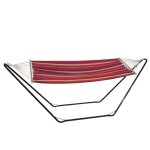 Hamac  barre avec support en tissu ray rose