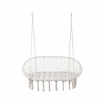 Hamac  bascule en polycoton et acier blanc crme