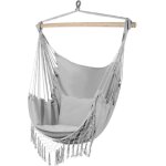 Hamac - chaise brésilienne grise + 2 oreillers Hamac - chaise brésilienne grise + 2 oreillers