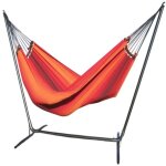 Hamac l en coton multicolore et pied en mtal