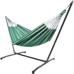 Hamac l en coton multicolore et support en métal Hamac l en coton multicolore et support en métal