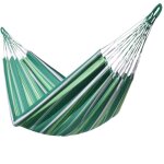Hamac en coton vert et blanc xxl