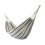 Hamac double en toile ray cru et gris