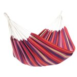 Hamac double en toile ray rouge et violet