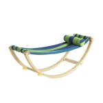 Hamac pour enfants en bois et coton coloré Hamac pour enfants en bois et coton coloré