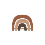 Hochet arc - en - ciel marron en bois h8, 5x11, 6x1, 6cm Hochet arc - en - ciel marron en bois h8, 5x11, 6x1, 6cm