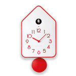 Horloge  coucou blanche avec pendule amovible