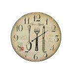 Horloge couverts crme 58cm