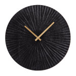 Horloge en mtal soleil 45 cm noir en aluminium