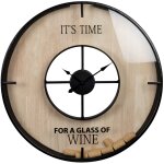Horloge murale beige et noire et bouchons de lige d55