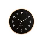 Horloge murale bois de bouleau noir �31, 5cm